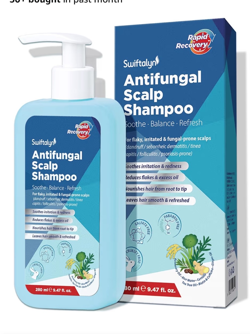 92.Dandruff Shampoo for Men & Women – Soothes Itchy, Flaky Scalp